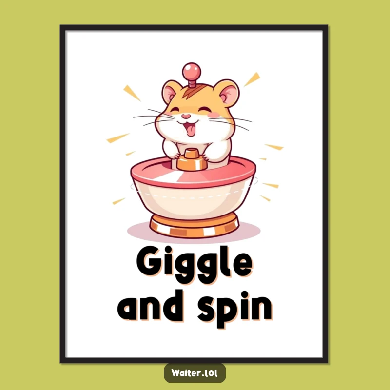 Funny Hamster Digital Art: Speedy Humor for Your Walls