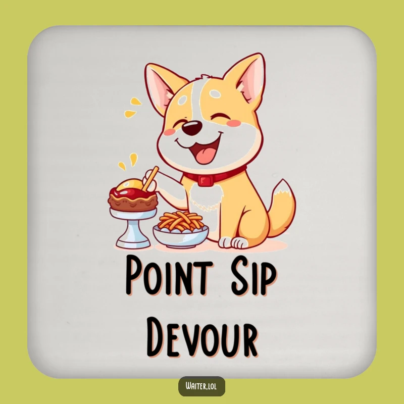 Funny Dog Menu Coaster: Protect Surfaces with a Pointing Pup, Hilarious Bar Gift