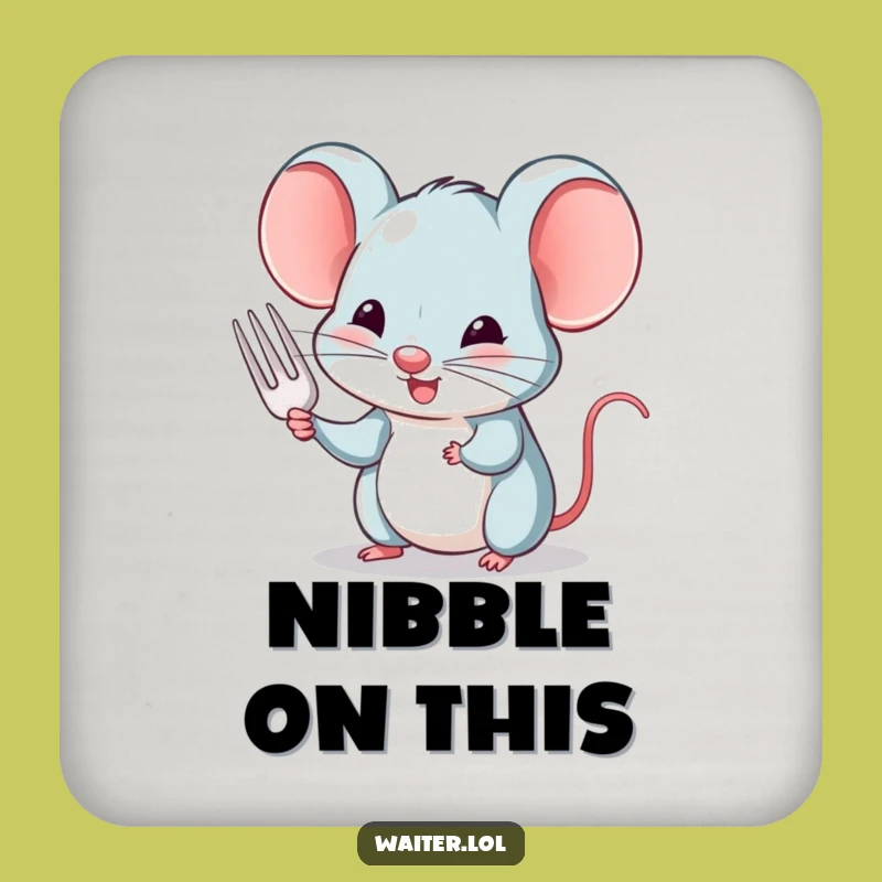 Set of Funny Mouse Polite Nod Drink Coasters: Protect Tables with Charm
