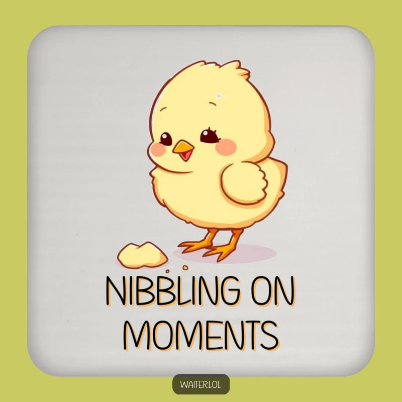 Funny Chick Pecking Coaster Set: Protect Tables with Cuteness