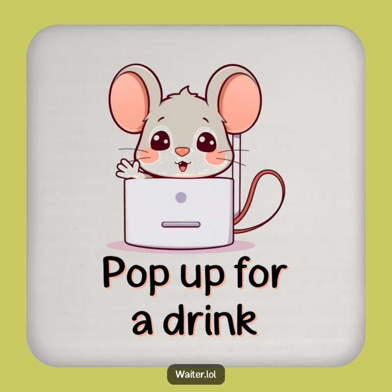 Funny Mouse Napkin Coaster: Protect Surfaces with Fun, Ideal Funny Gift!