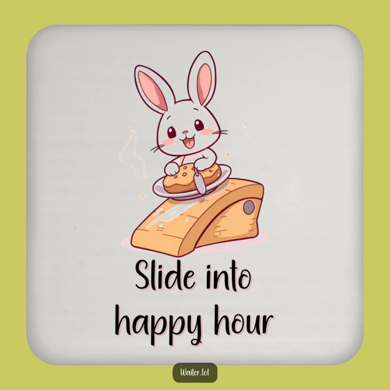 Funny Bunny Food Delivery Coaster - Protect Surfaces with Speed