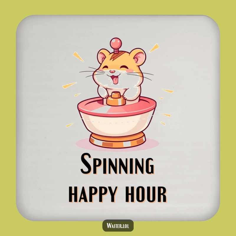 Funny Hamster Coaster: Protect Surfaces with Speedy Hamster Humor