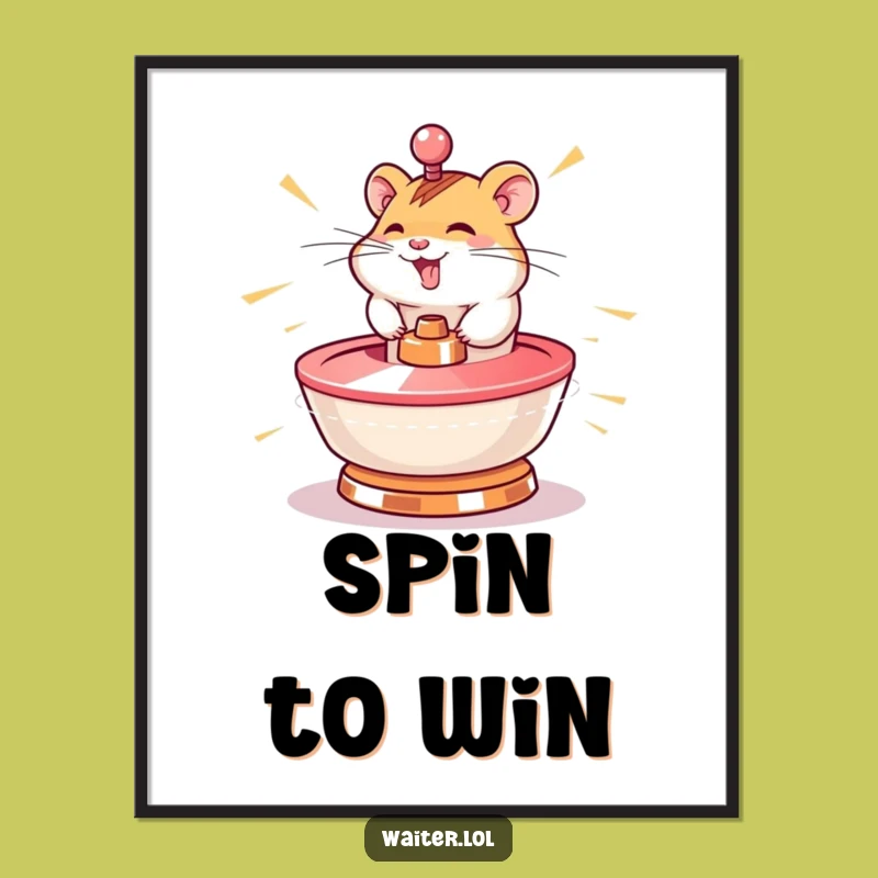 Funny Hamster Poster: Giggling Artwork of a Speedy Hamster