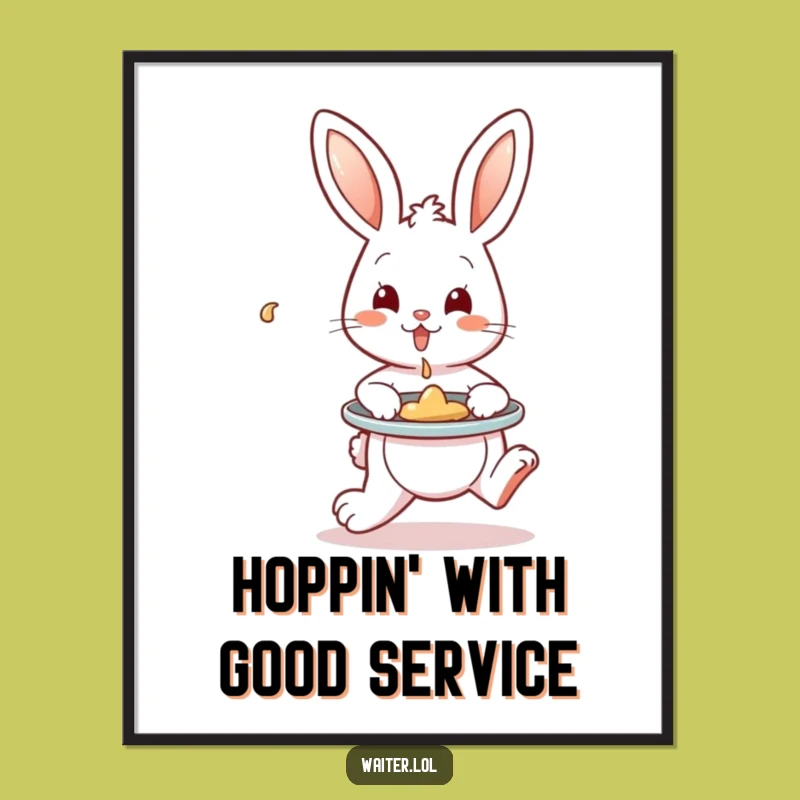 Funny Bunny Spill Art Poster: Controlled Chaos, Perfect Funny Gift for Playful Decor!