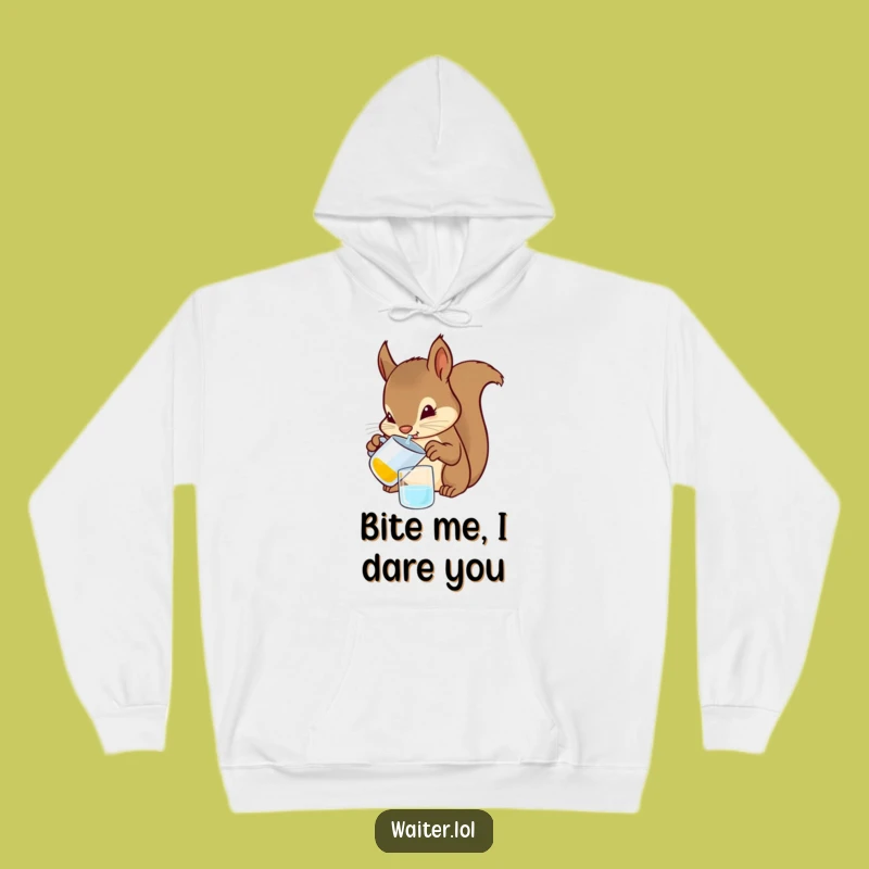 Funny Squirrel Bartender Hoodie: Stay Cozy with a Hilarious Rodent Pouring Drinks