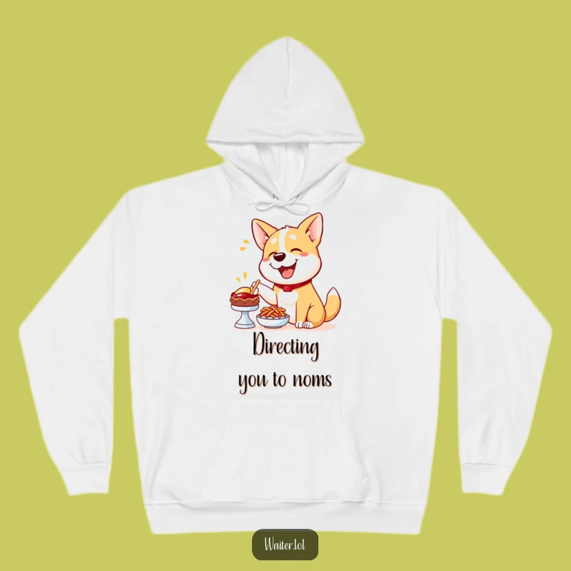 Funny Dog Menu Hoodie: Cozy Happy Pup Pointing, Warm Funny Dog Lover Gift