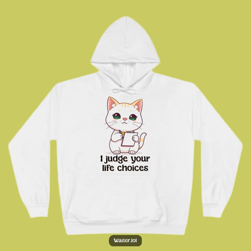 Funny Cat Barista Hoodie: Cozy Up with a Hilarious Feline Taking Coffee Orders