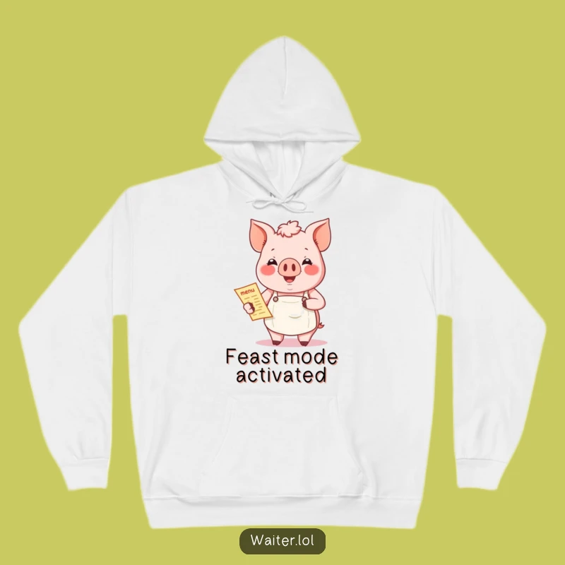 Funny Jovial Pig Hoodie: Cozy Chef Wear, Perfect Gift for Food Lovers