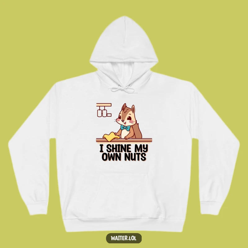 Funny Squirrel Cleaner Hoodie: Cozy Bowtie Squirrel for Tidiness and Warmth, Ideal Funny Gift