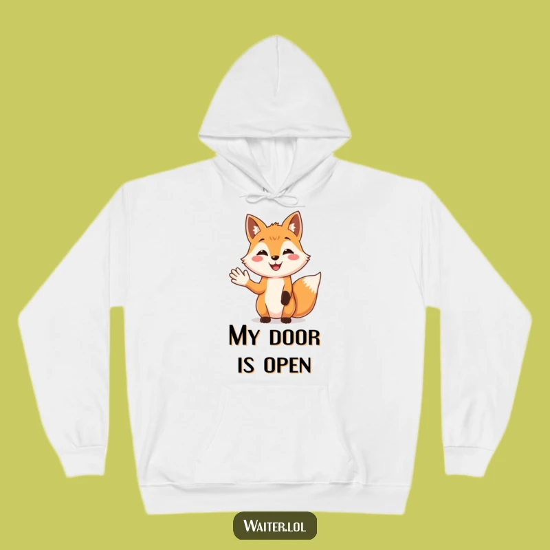 Funny Welcoming Fox Hoodie: Cozy Comfort, Perfect Gift for Kind Souls