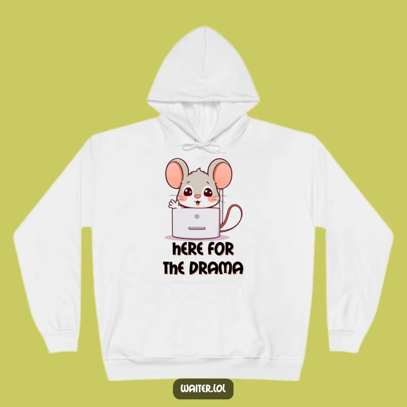 Cozy Funny Mouse Surprise Hoodie: Warm Welcome, Perfect Funny Gift for Friends!