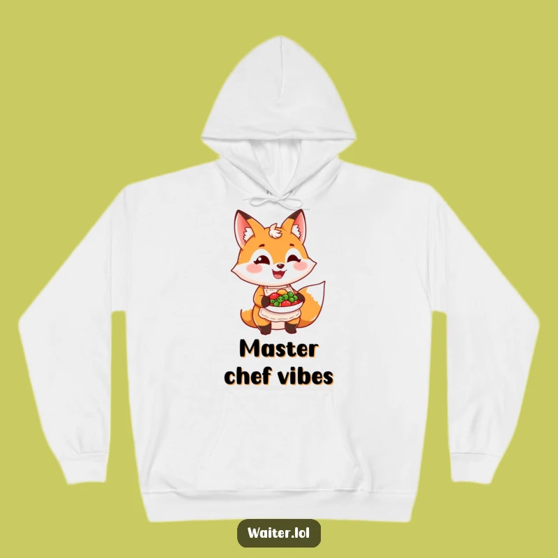 Cozy Funny Fox Chef Hoodie - Warm Culinary Comfort Gift