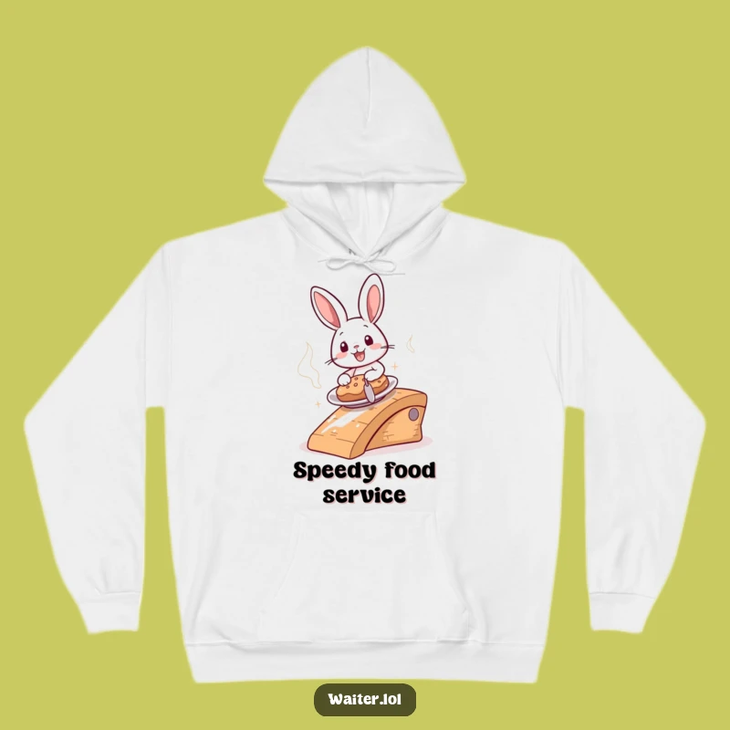 Cozy Funny Bunny Chef Hoodie - Warm & Speedy Comfort Gift