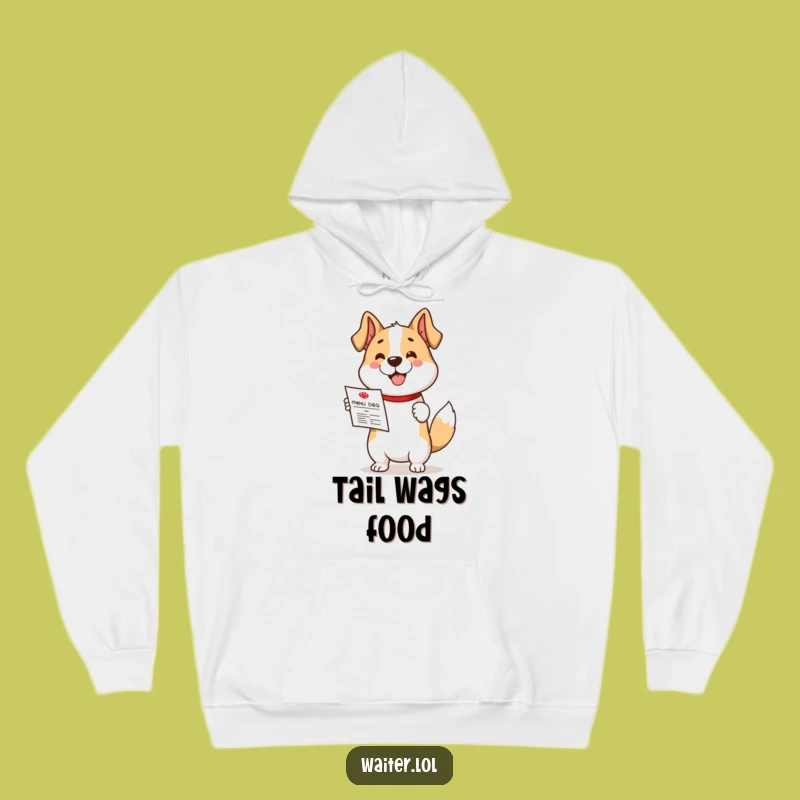 Cozy Funny Dog Service Hoodie - Wagging Tail Enthusiasm