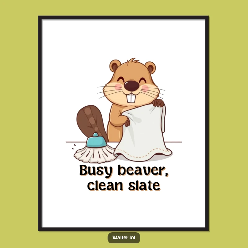 Hardworking Beaver Art: Free Printable, Diligent Decor, Downloadable Gift!
