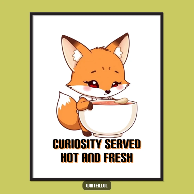 Free Printable Funny Fox Wall Art: Curious Investigator, Humorous Downloadable Decor