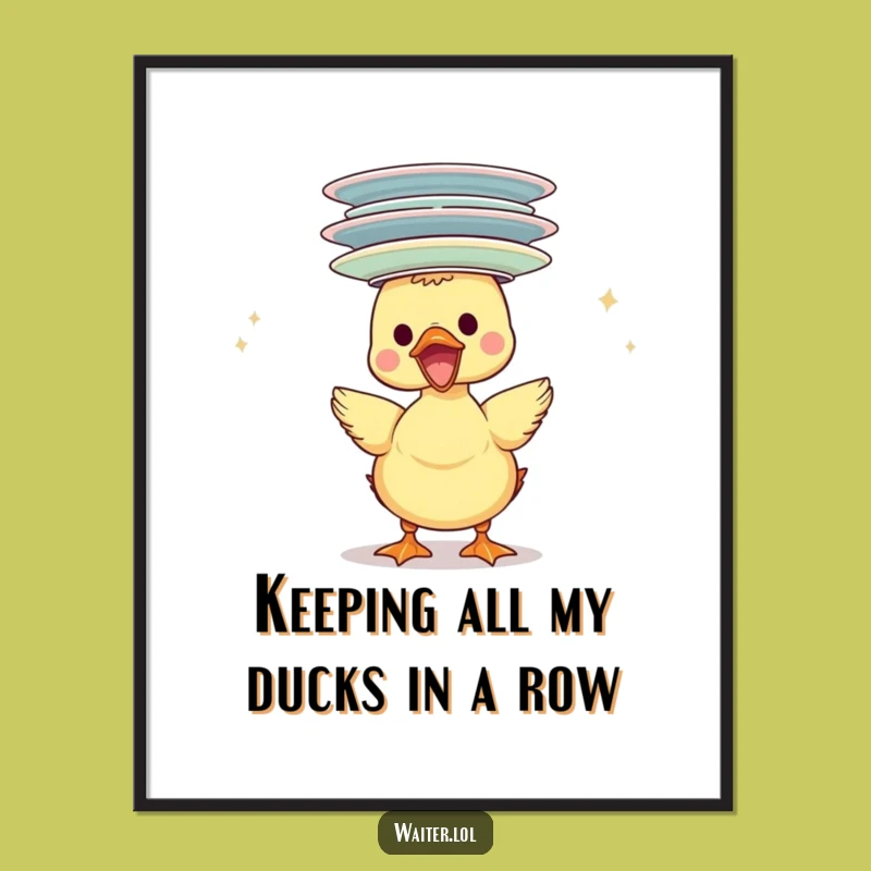 Free Printable Wall Art: Comical Duckling Plates - Hilarious Downloadable Decor