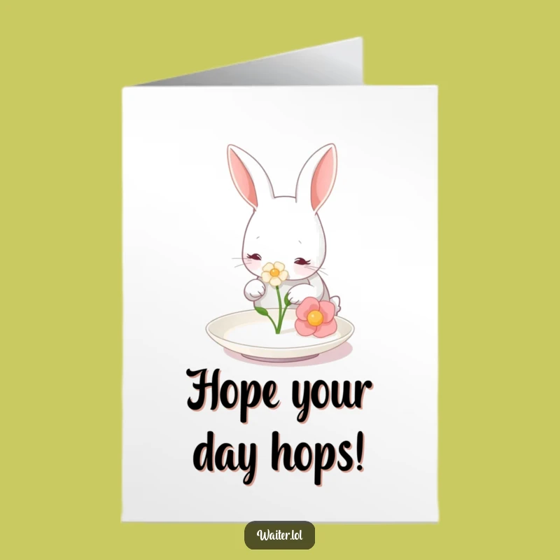 Free Printable Birthday Card: Rabbit's Sweet Treat - Funny Downloadable Gift!