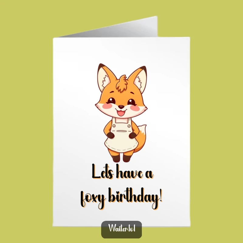 Free Printable Birthday Card: Charming Fox Baker - Joyful Downloadable Gift