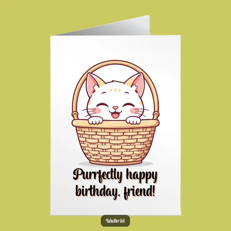 Free Printable Birthday Card: Sneaky Cat Napkin Surprise Downloadable Gift
