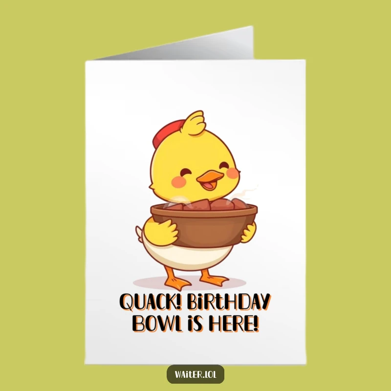 Free Printable Birthday Card: Happy Duck Delivers - Funny & Hearty Downloadable Gift
