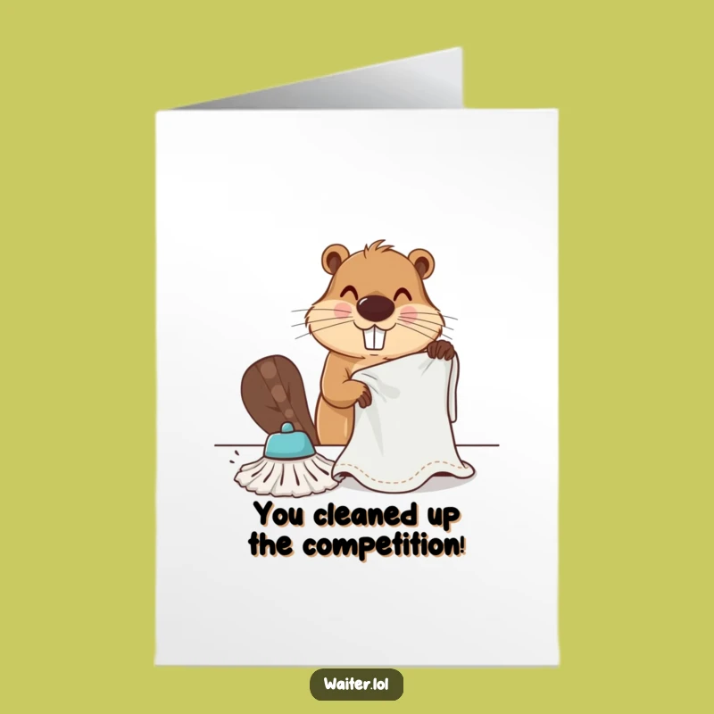 Congrats Beaver Card: Free Printable, Hard Work Earned Downloadable Gift!
