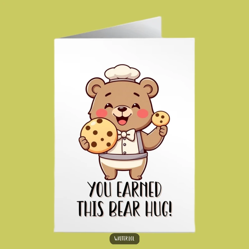 Free Printable Bear Waiter Congratulations Card - Award-Worthy Downloadable Treat