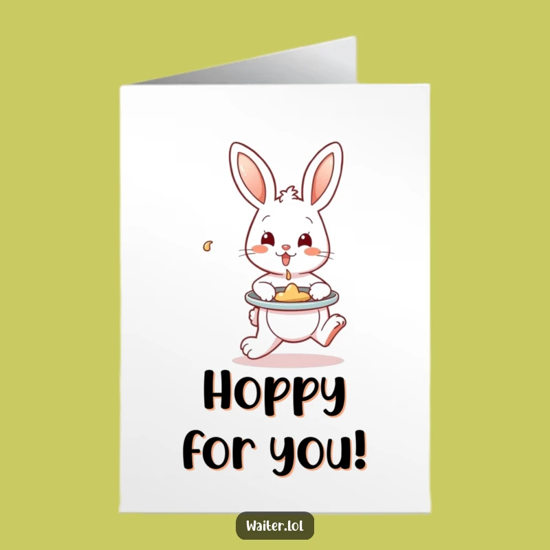 Free Printable Congrats Card: Bunny's Contained Spill, Celebration Hopping Success