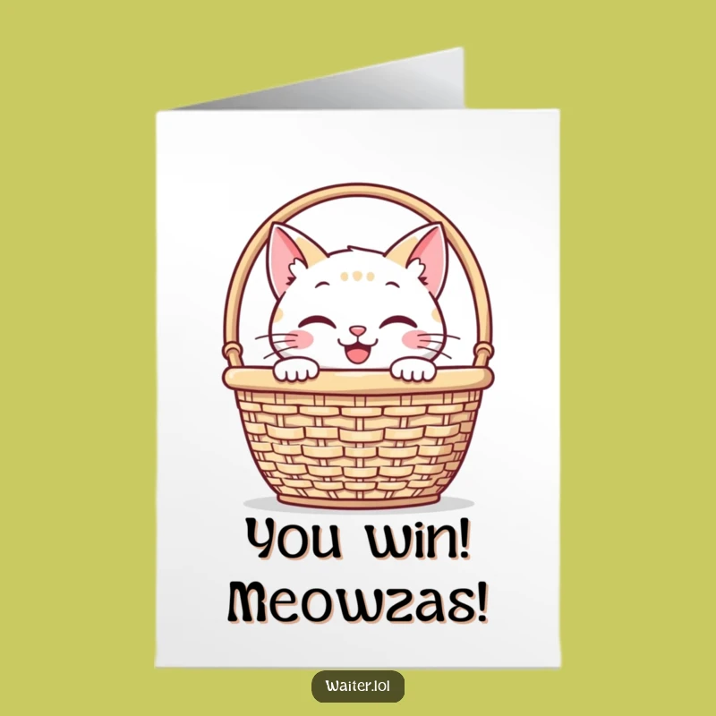 Free Printable Congrats Card: Cat's Napkin Debut Downloadable Gift