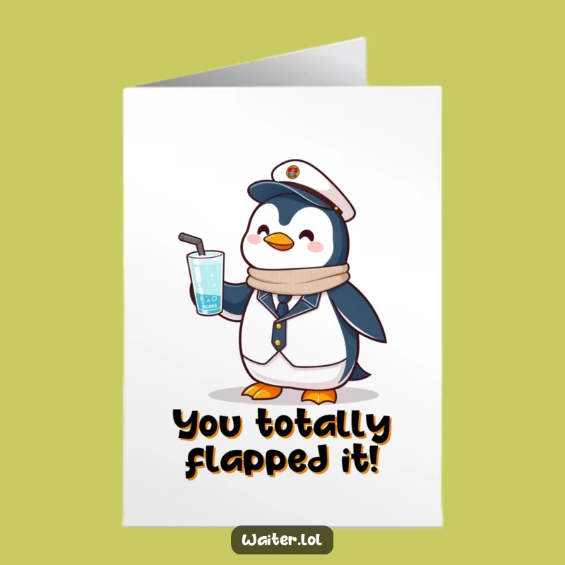 Free Printable Congrats Card: Proud Penguin Toast Funny Downloadable Gift