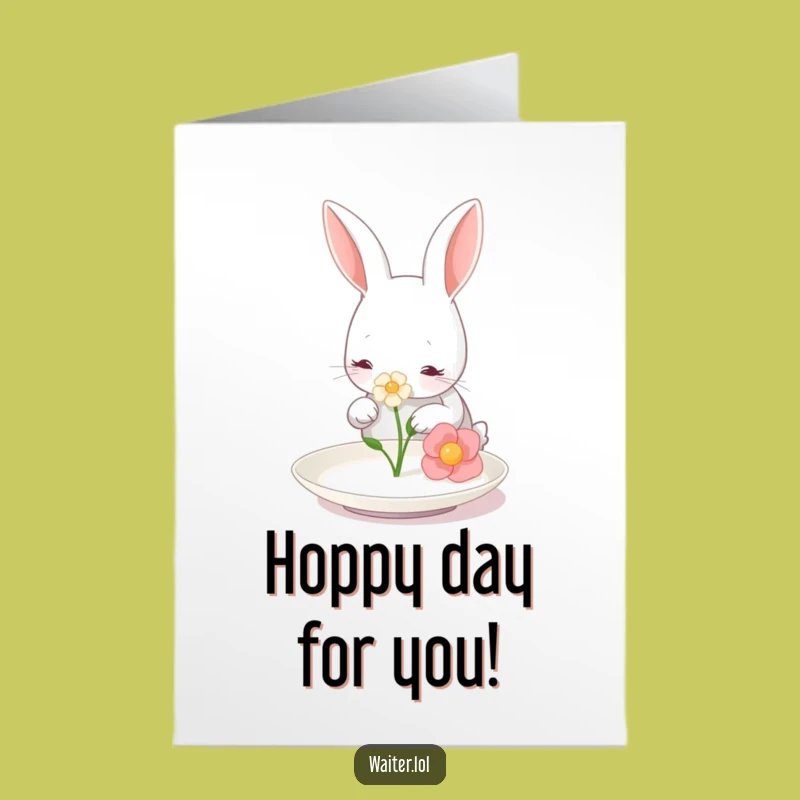 Free Printable Congrats Card: Rabbit's Gift - Funny Downloadable!