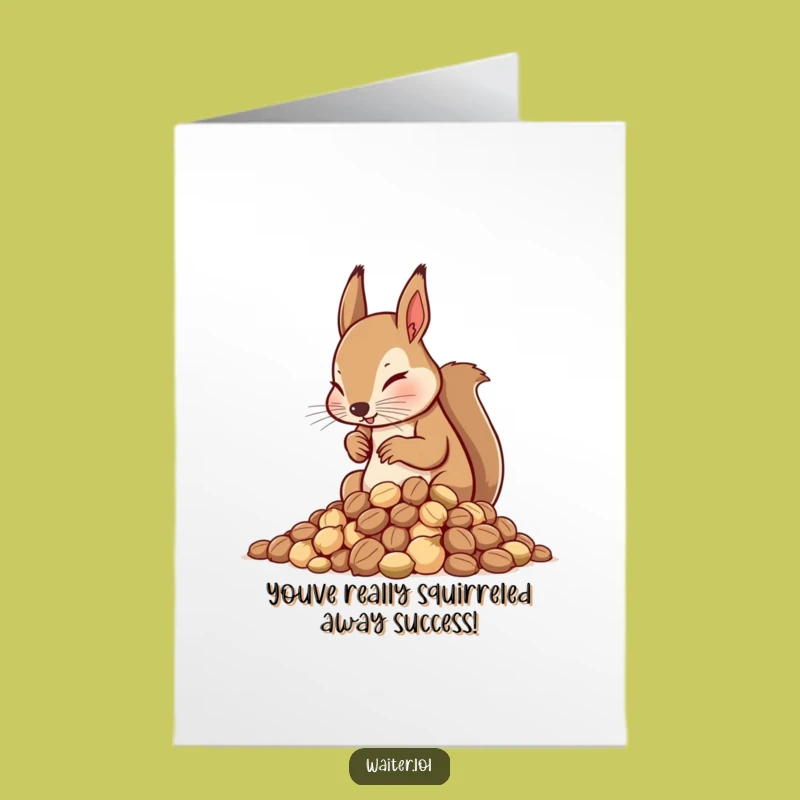 Free Printable Squirrel Waiter Congratulations Card - Dedicated Downloadable Greeting for Big Achievements