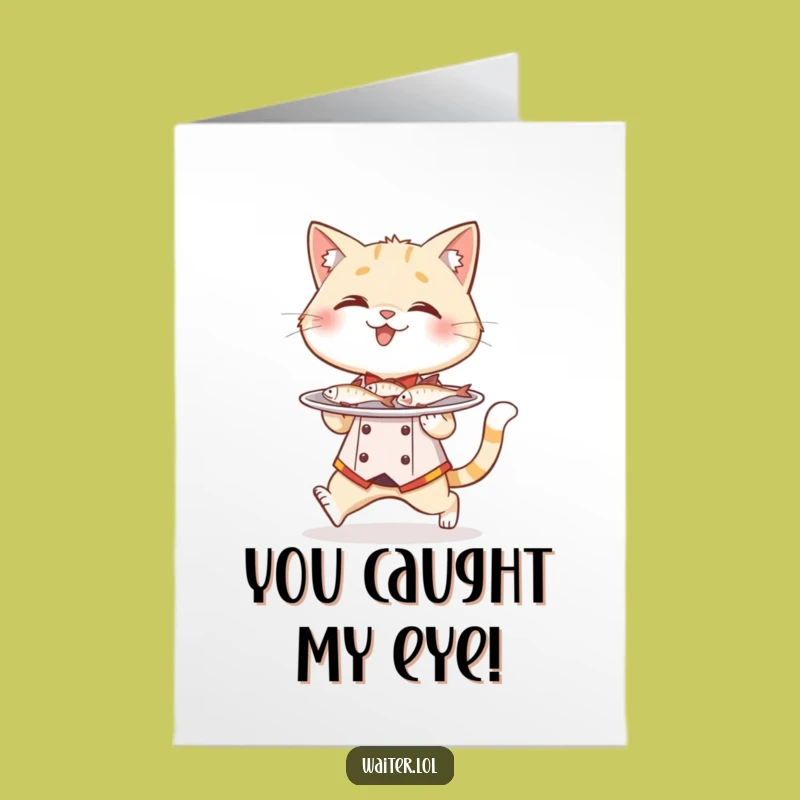 Free Printable Cat Waiter Congratulations Card - Playful Downloadable for Success