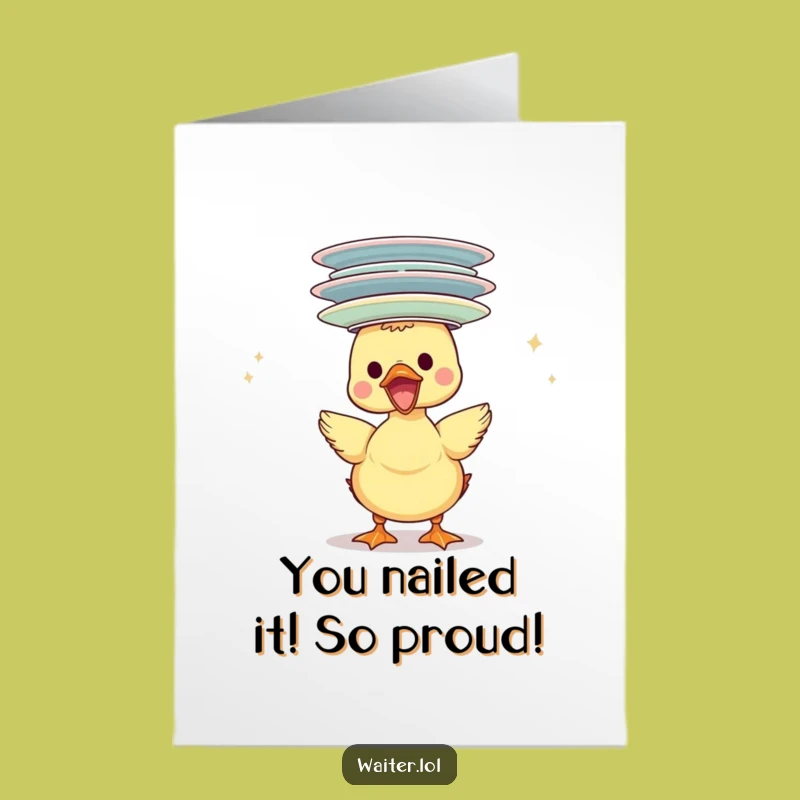 Free Printable Congrats Card: Amusing Duckling Plates - Perfect Downloadable Gift