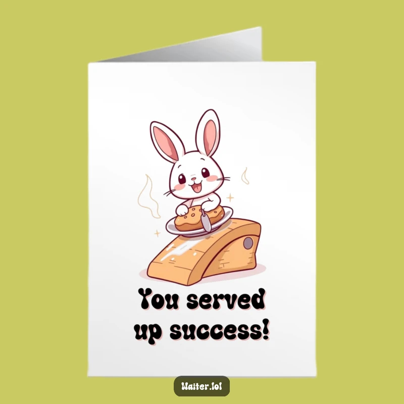 Congrats Bunny Card: Free Printable, Fast Success Downloadable Gift!