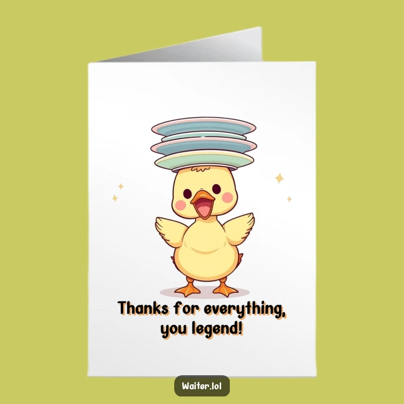 Free Printable Thank You Card: Cute Duckling Plates - Best Downloadable Gift