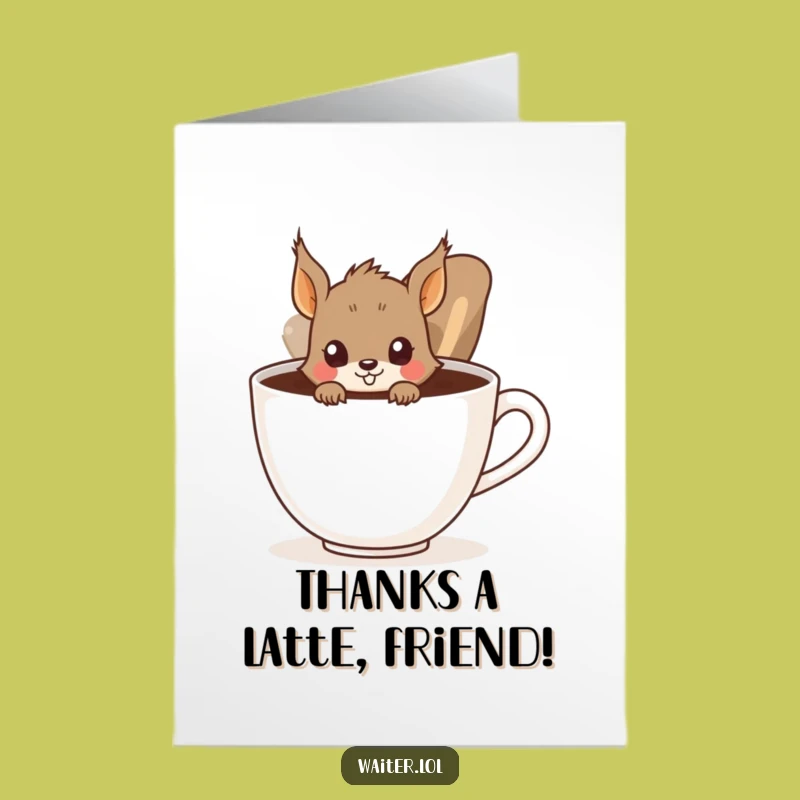 Free Printable Thank You Card: Squirrel's Gratitude - Funny Downloadable Gift!