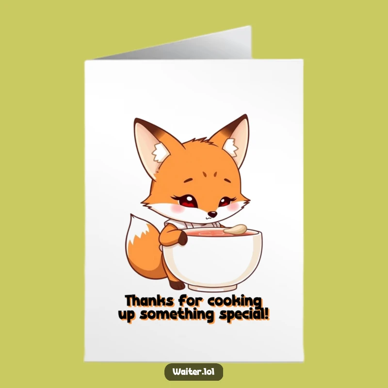 Free Printable Funny Fox Thank You Card: Curious Fox Shows Gratitude, Downloadable Gift