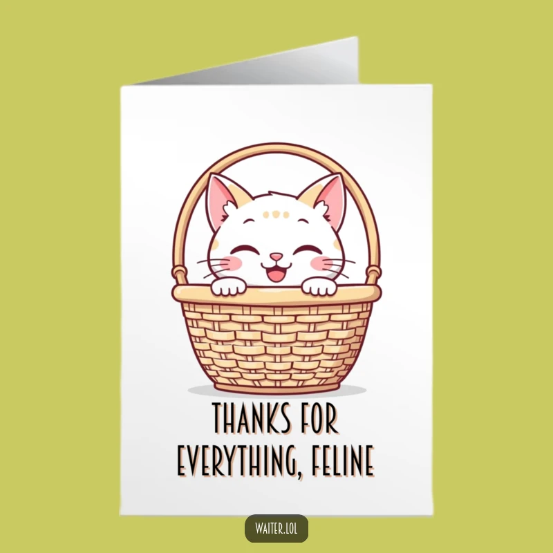 Free Printable Thank You Card: Cat Napkin Thanks Downloadable Gift