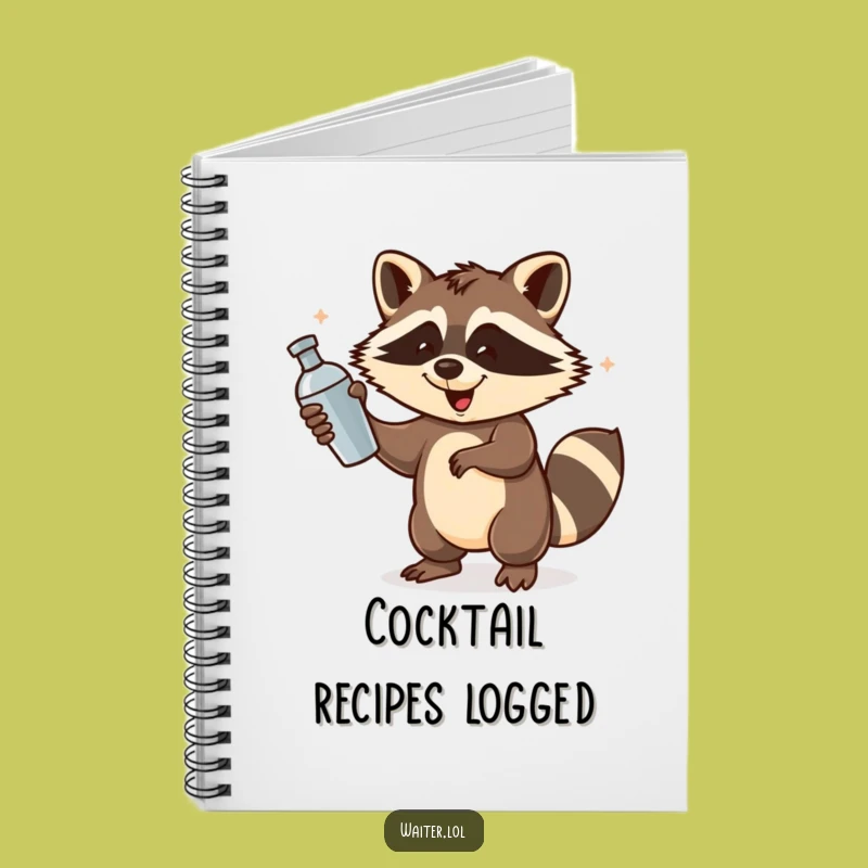Funny Raccoon Bartender Notebook: Mix Up Ideas with an Energetic Raccoon, Great Funny Gift