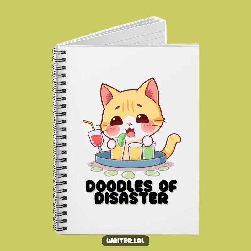 Funny Cat's Spill Journal - Surprised Yelp Notebook