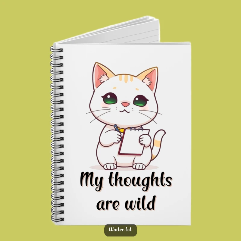 Funny Cat Barista Notebook: Jot Down Ideas with a Hilarious Feline Assistant