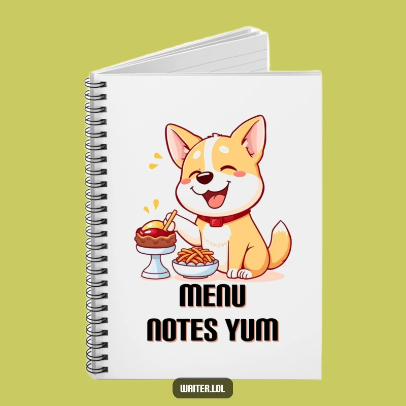 Funny Dog Menu Notebook: Jot Down Ideas with a Pointing Pup, Great Funny Gift