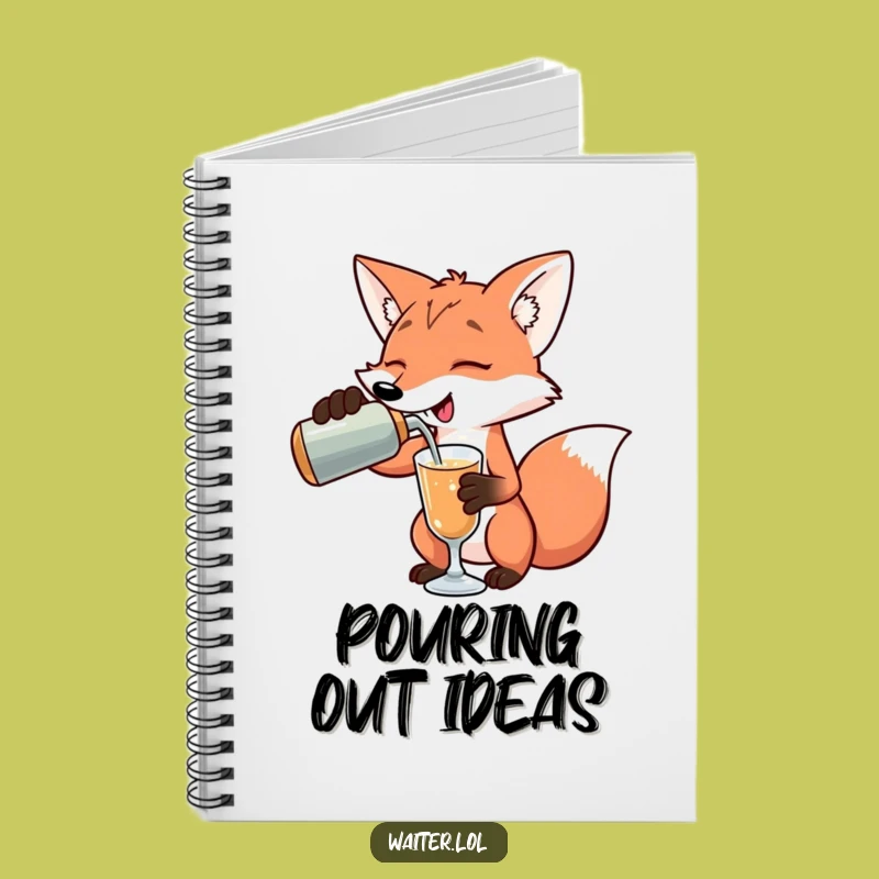 Funny Fox Bartender Notebook: Exaggerated Journal, Sly Ideas, Perfect Funny Gift