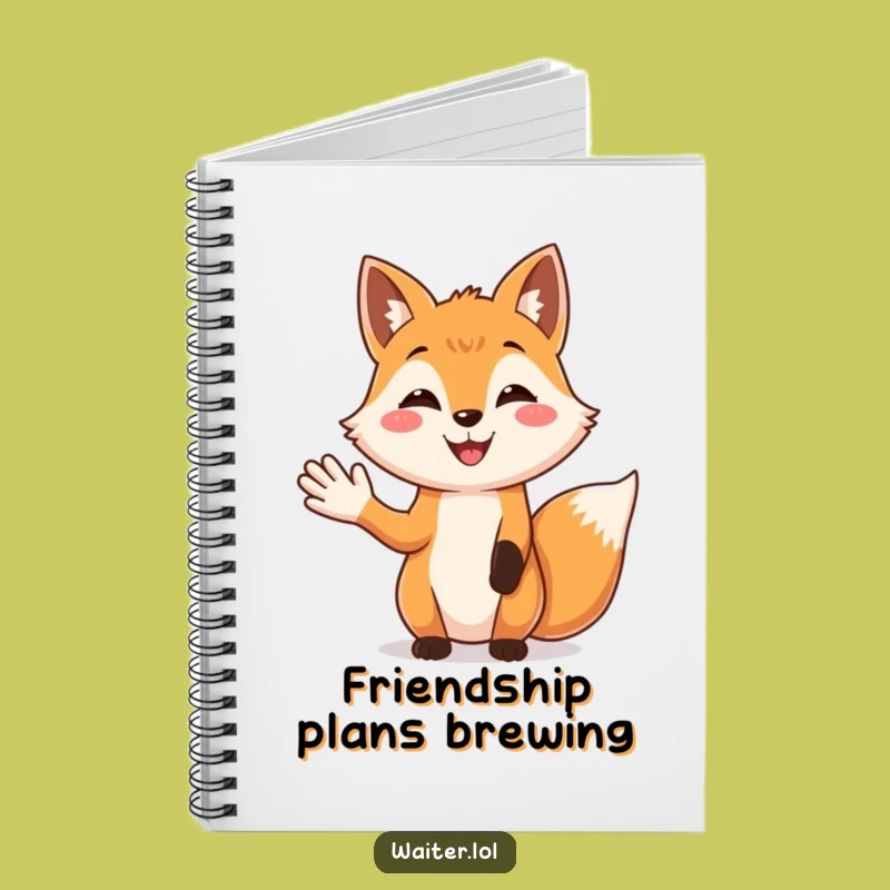Funny Fox Greeting Notebook: Jot Down Ideas, Perfect Gift for Organizers