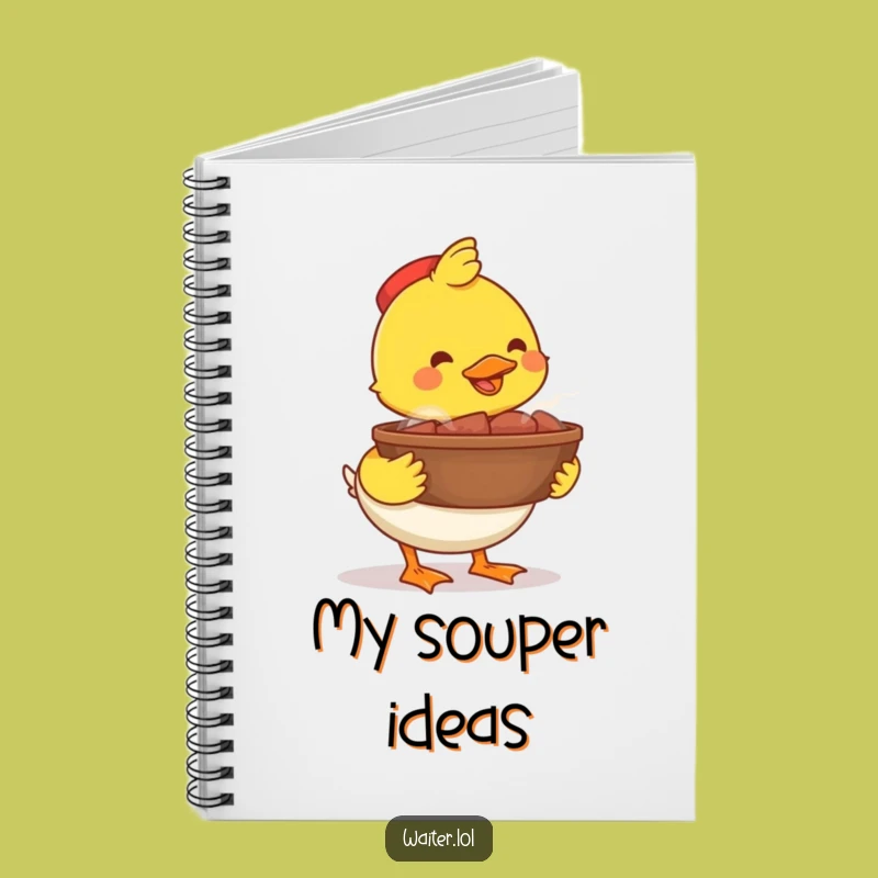 Funny Happy Duck Bowl Notebook: Jot Down Your Delicious Ideas