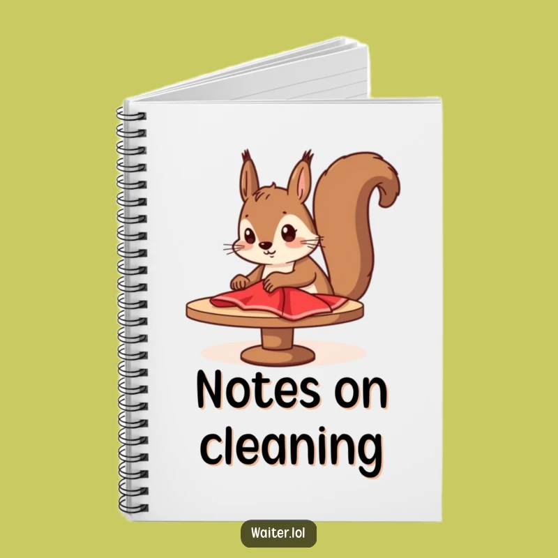 Funny Squirrel Cleaner Notebook: Jot Down Notes, Organized Gift!