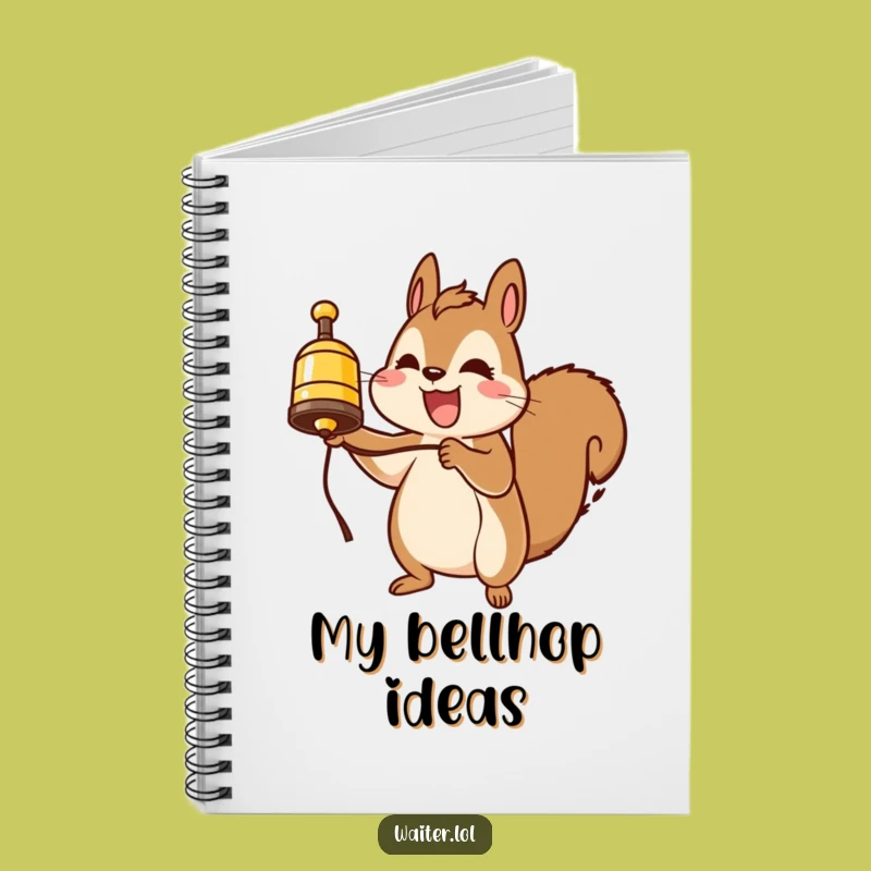 Funny Squirrel Service Bell Notebook: Jot Down Ideas with Delight