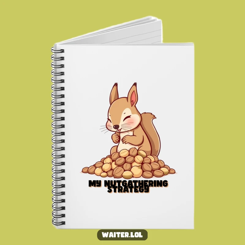 Funny Squirrel Waiter Notebook: Jot Down Plans with Focused Flair